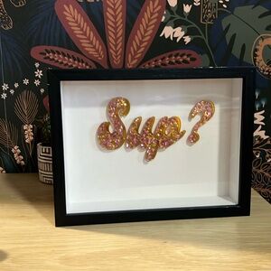 Sup? Home decor wall sign shadow box